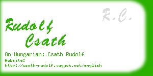 rudolf csath business card